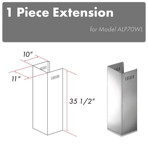 ZLINE 1-36 in. Chimney Extension for 9 ft. to 10 ft. Ceilings (1PCEXT-ALP70WL) main image.