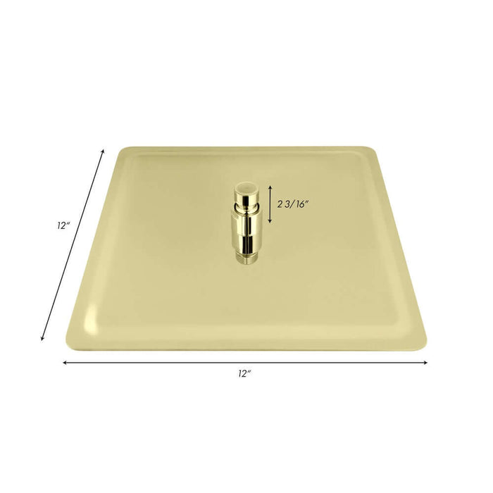 ZLINE 12 in. Bliss Shower Head in Polished Gold (BLS-H12-PG) dimensional diagram.