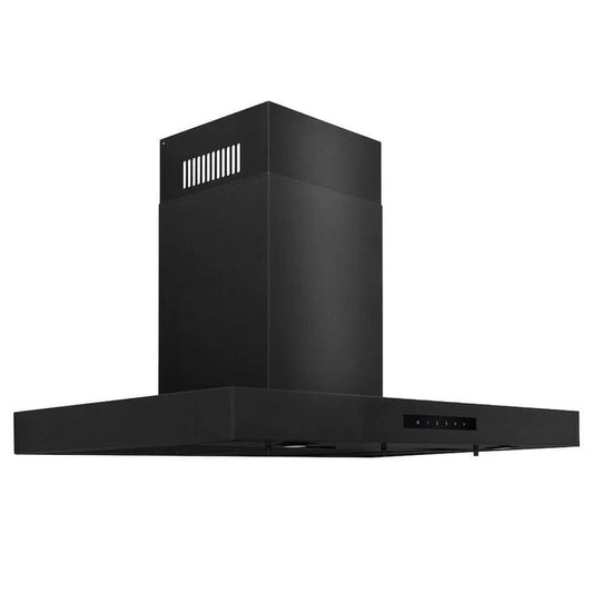 ZLINE 30 in. Convertible Vent Wall Mount Range Hood in Black Stainless Steel, Handle Open Box-Good Condition main image.