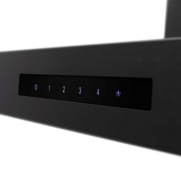 ZLINE 30 in. Convertible Vent Wall Mount Range Hood in Black Stainless Steel, Handle Open Box-Good Condition