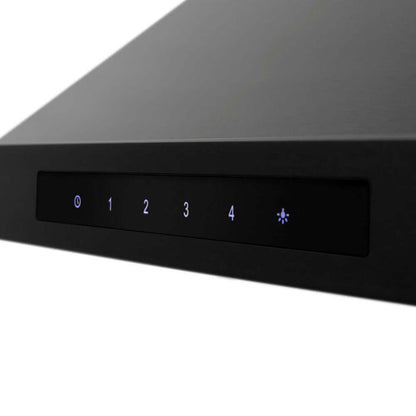 ZLINE 30 in. Convertible Vent Wall Mount Range Hood in Black Stainless Steel, Handle Open Box-Good Condition