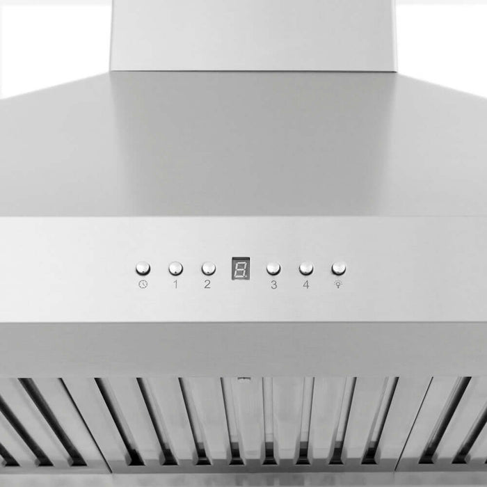ZLINE 30 in. Convertible Vent Wall Mount Range Hood in Stainless Steel, Handle Open Box-Good Condition
