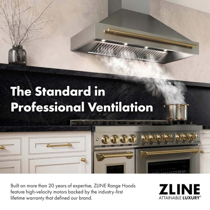 ZLINE 36 in. Convertible Vent Outdoor Approved Wall Mount Range Hood in Stainless Steel, Handle Open Box-Good Condition