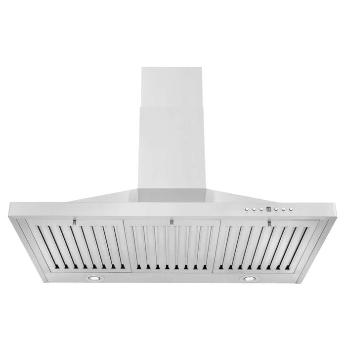 ZLINE 36 in. Convertible Vent Outdoor Approved Wall Mount Range Hood in Stainless Steel, Handle Open Box-Good Condition