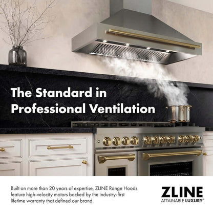 ZLINE 36 in. Convertible Vent Wall Mount Range Hood in Stainless Steel, Handle Open Box-Good Condition